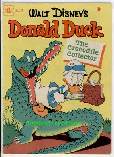 Donald Duck #348 FN 1951 Dell Carl Barks Crocodile Walt Disney Comic