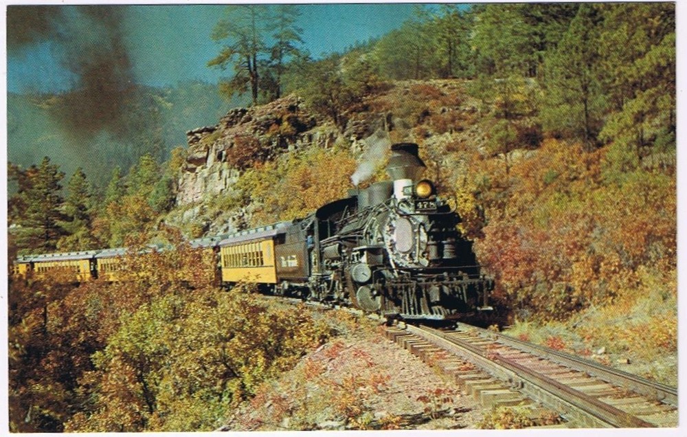 Postcard Train Denver & Rio Grande Narrow Gauge Railroad Durango To Silverton CO