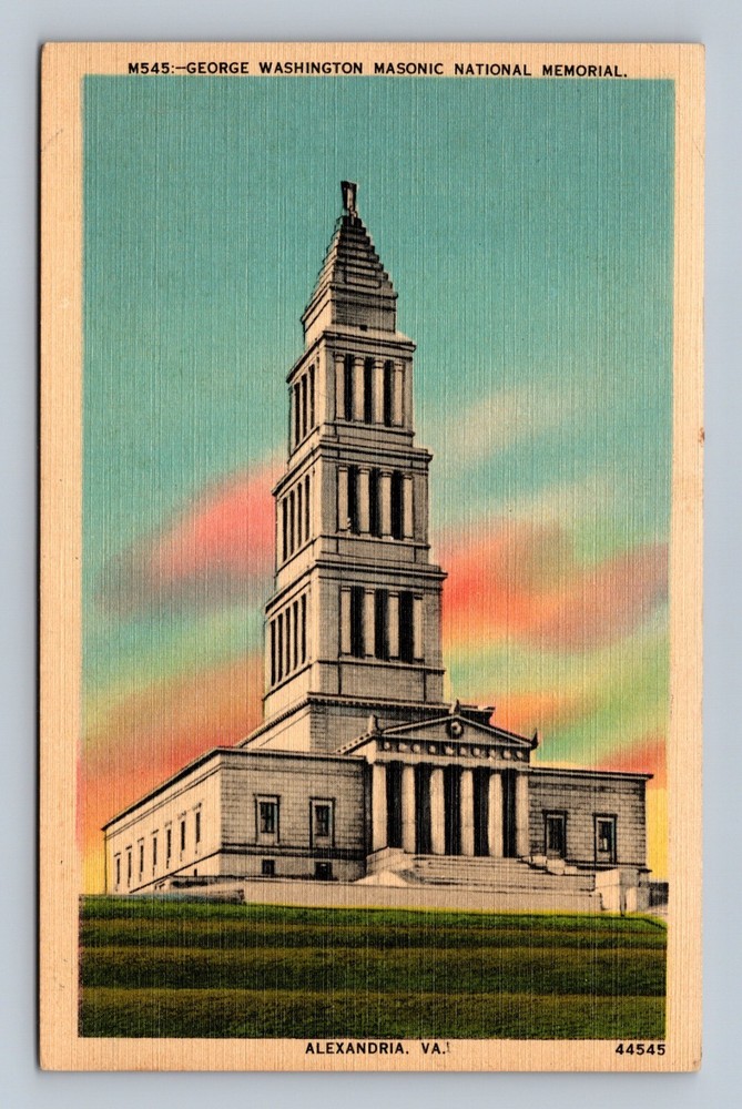 George Washington Masonic National Memorial Alexandria VA Virginia Postcard