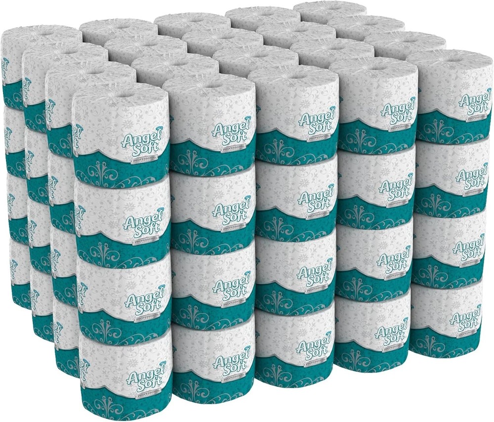 Eco-Friendly Angel Soft Toilet Paper - 80 Rolls/450 Sheets Each, Fragrance-Free