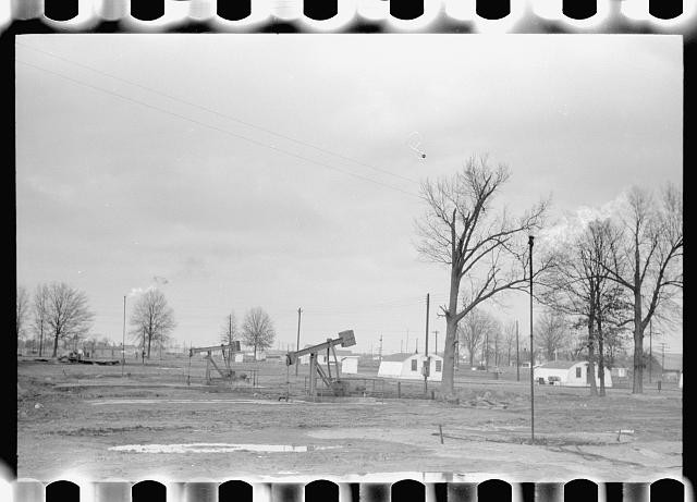 Marion County Illinois 1930s Oil Field Pumpjacks Farm Security Administration