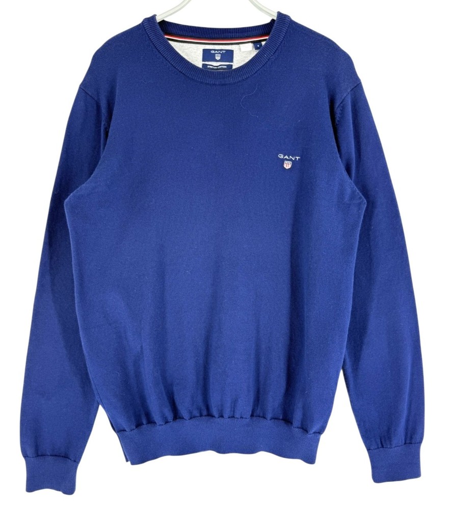 Gant Men Crew Neck Stretch Cotton Jumper Pullover Sweater Size S