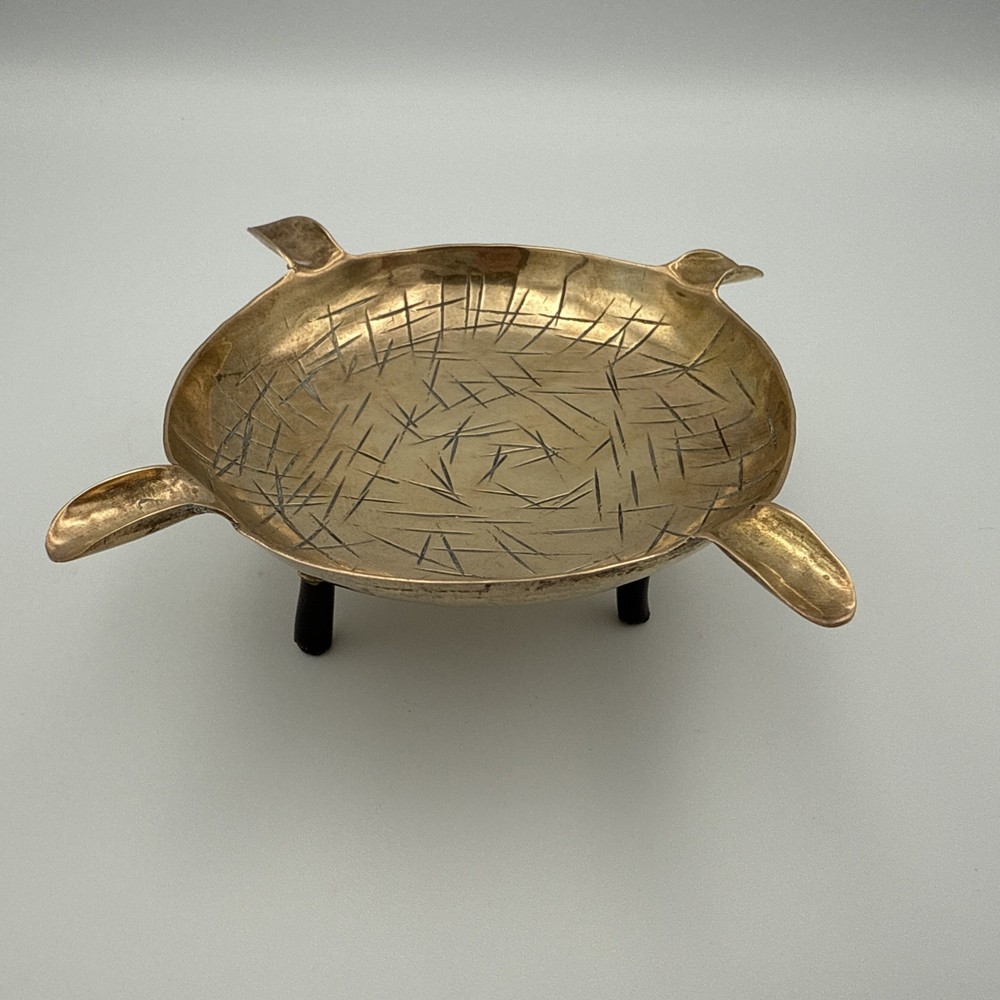 Vintage Brass Footed Bowl Soap,Trinket Dish,Tray Ashtray