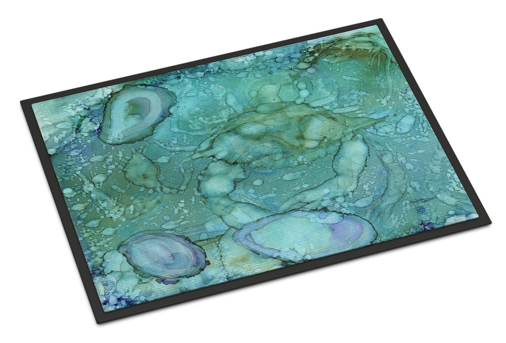 Abstract Crab & Oyster Non-Slip Indoor/Outdoor Mat 18x27 Water-Resistant Design 8963MAT  -image