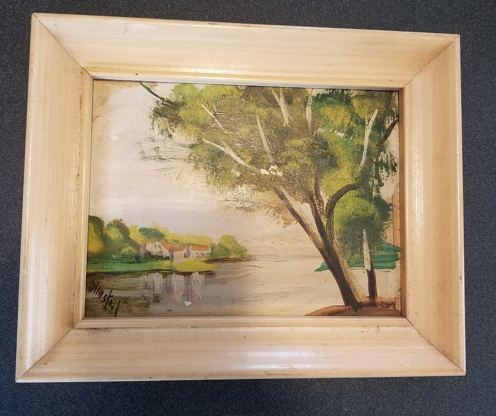 10 x 8 oil painting river landscape Paul studios New York