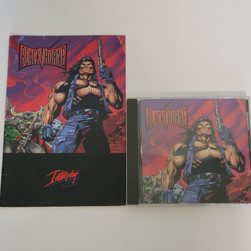 Blackthorne 1994 Big Box Pc Interplay Blizzard ULTRA RARE Cd Rom Manual NO Box
