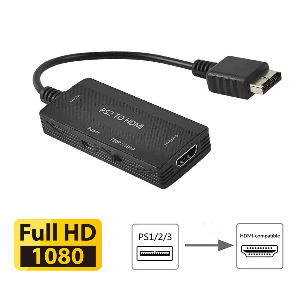 For Sony PS1 PS2 to HDMI Adapter Cable Game Console Audio Video Converter Cable