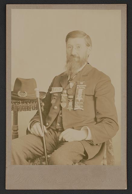 Wauseon Ohio 1890s Unidentified Civil War Veteran G.A.R. Post 35 Medals