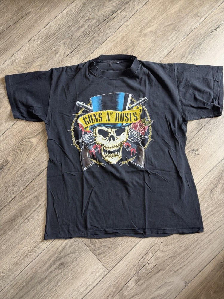 Guns N Roses Men's USA Concert Tour 1991 Black Vintage Tee T-Shirt in M