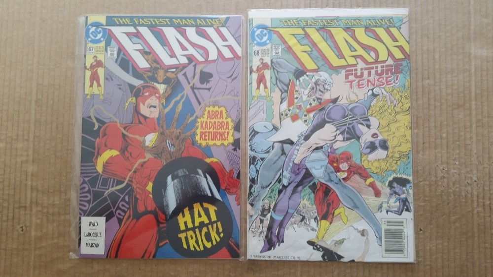 FLASH v2 #67 & 68 - 1992 DC Comics   vs ABRA KADABRA  Mark Waid-image