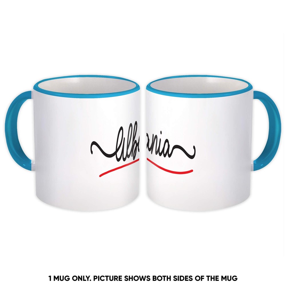 Gift Mug : Albania Flag Colors Albanian Travel Expat Country Minimalist