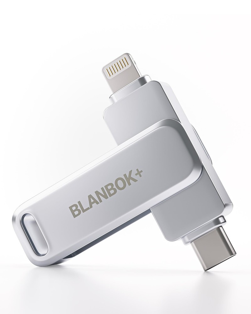 MFi-Certified 128GB iPhone Flash Drive with USB for Photos & Storage
