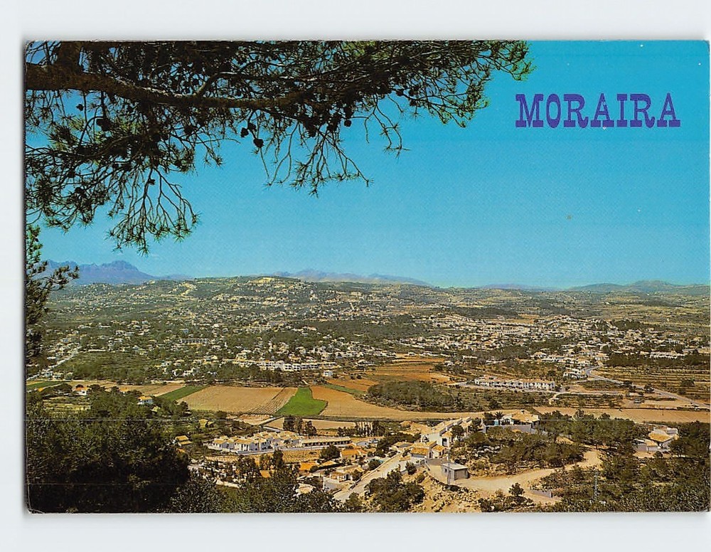 Postcard Vista parcial Moraira Spain