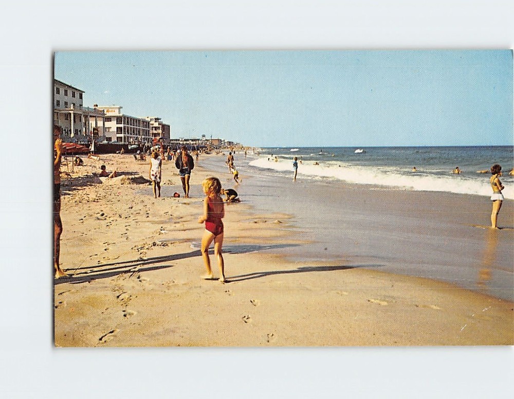 Postcard Footprints on the sands of time Greetings From Ocean City Maryland USA