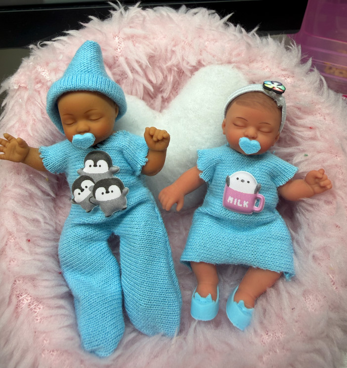 Matching Outfit Set for Mini ZURU Baby Dolls 2.5 Inch | Twin Doll Clothes