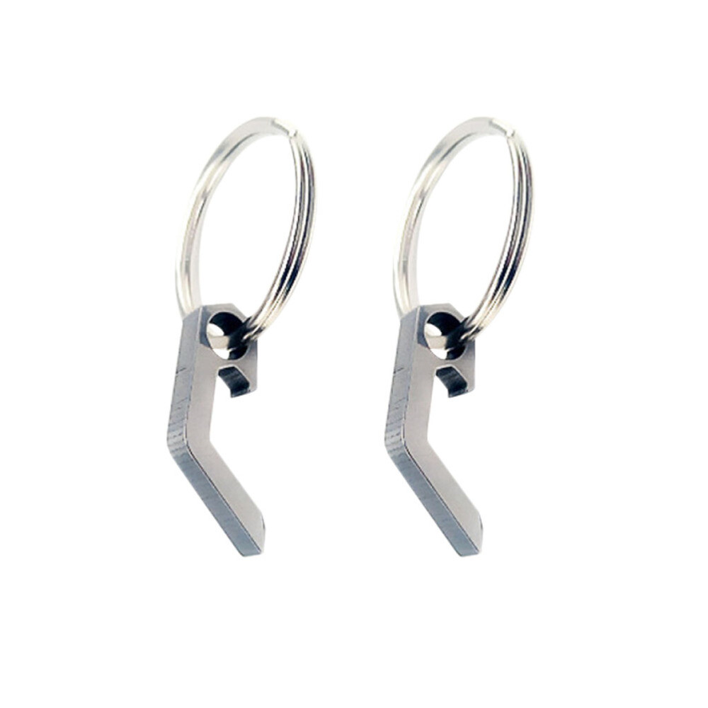 2-Pack Metal Bottle Opener Keychains for Beer & Drinks  