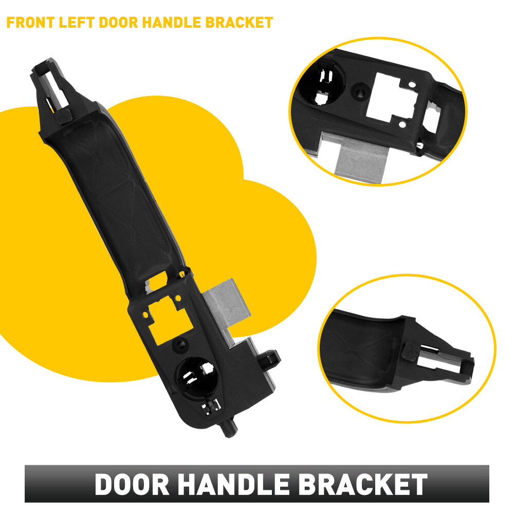 Black Front Left Driver Side Exterior Door Handle Base for Ford