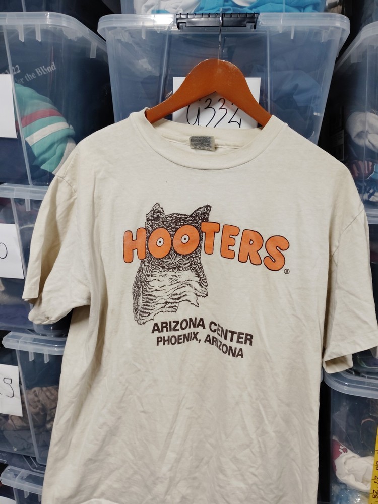 Vtg Phx Hooters Arizona Shirt L Delightfully Tack, Distress Worn A33
