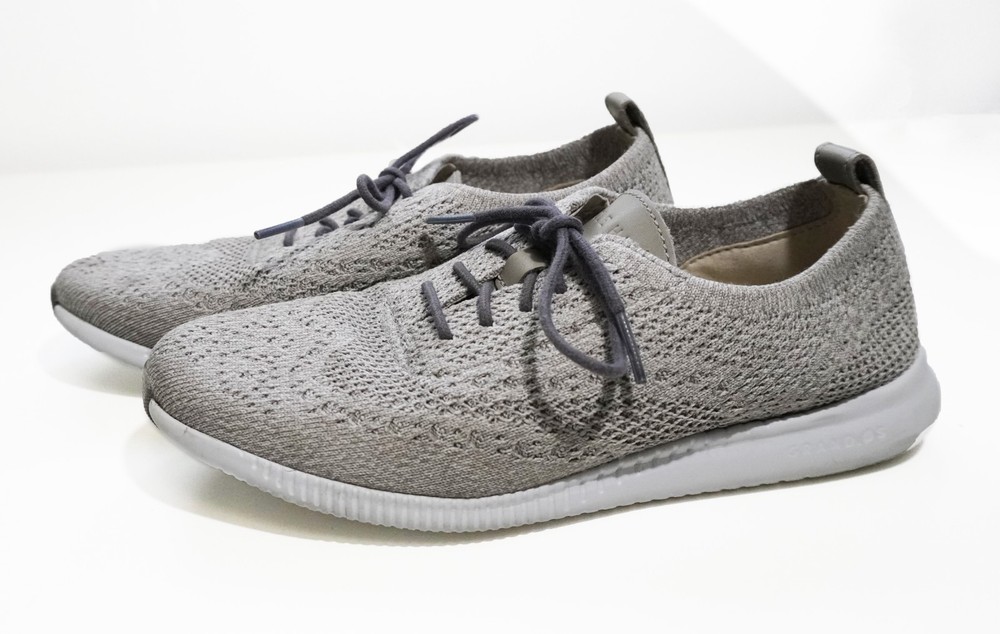 Cole Haan Grand OS Stitchlite Gray Womens Sneakers Wingtip Oxfords Size 7.5