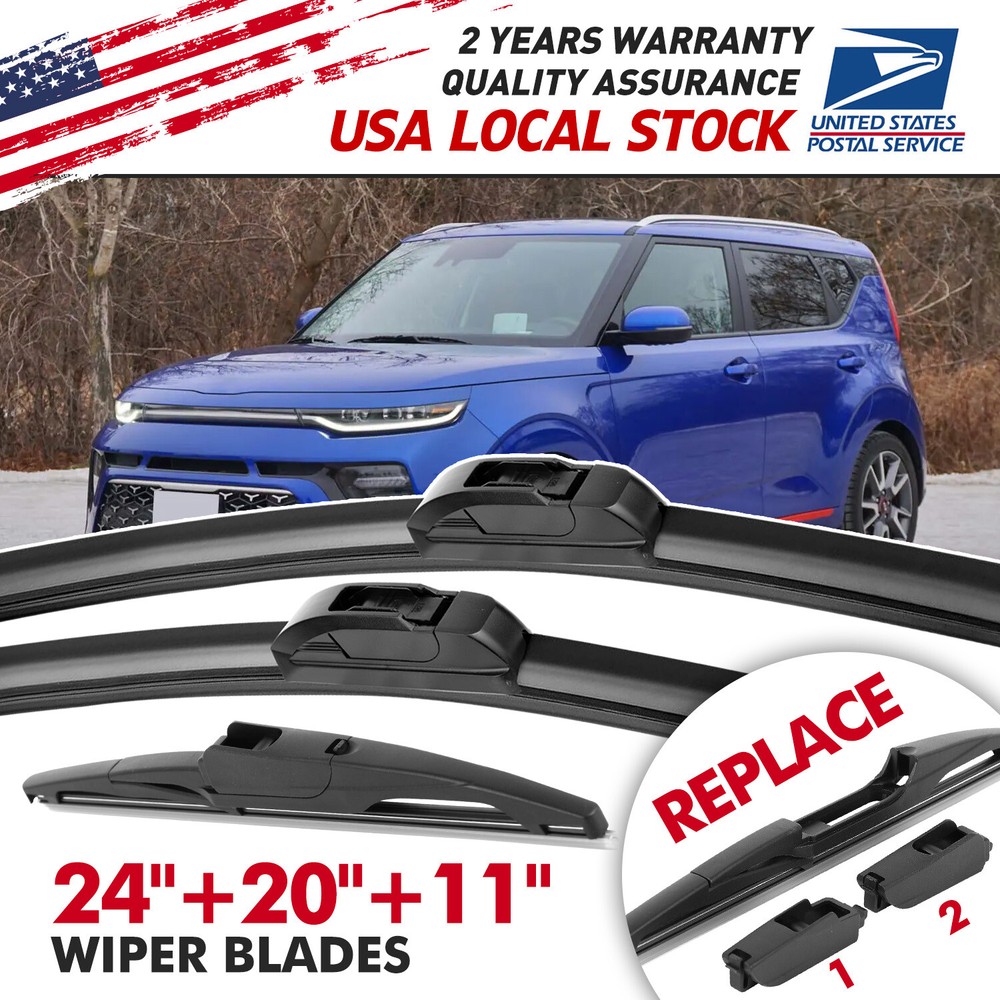 High-Quality Frameless Windshield Wiper Blades Kit 24
