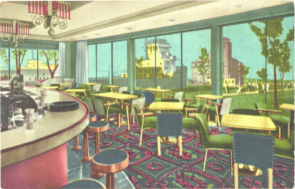 New Cocktail Lounge Hotel Ojibway Soo Locks, Sault Ste. Marie, Michigan Postcard