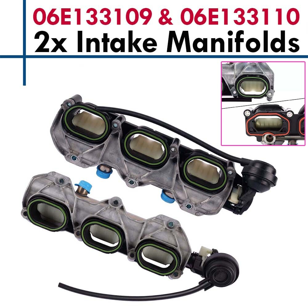 High-Performance Left & Right Intake Manifolds for Audi S4 S5 A6 A7 Q5 Q7 V6 3.0 TSI Engine 06E133109
