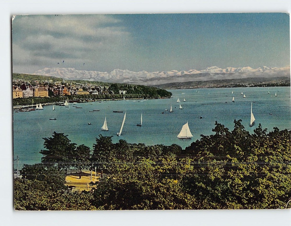 Postcard Lake Zurich in Switzerland