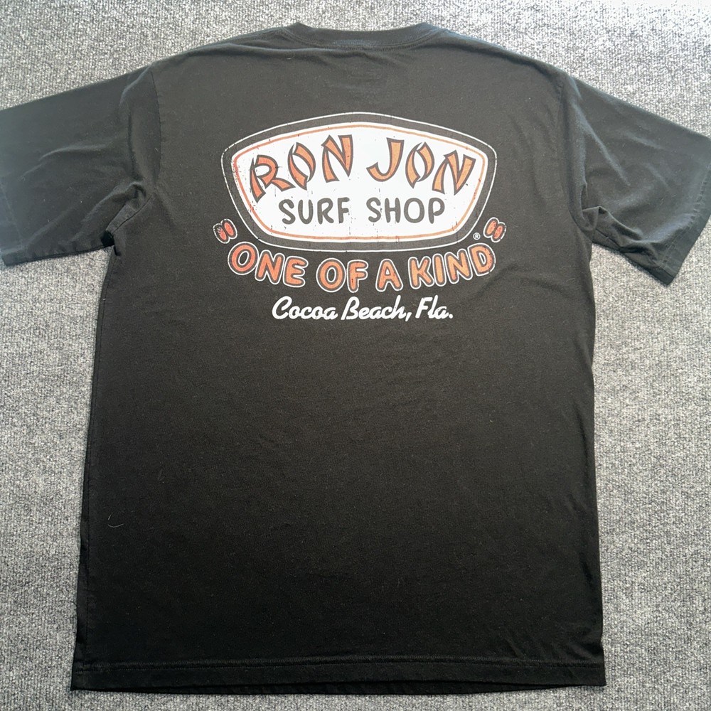 Ron Jon Surf Shop Shirt Mens 2XL Black Orlando Short Sleeve Graphic Tee