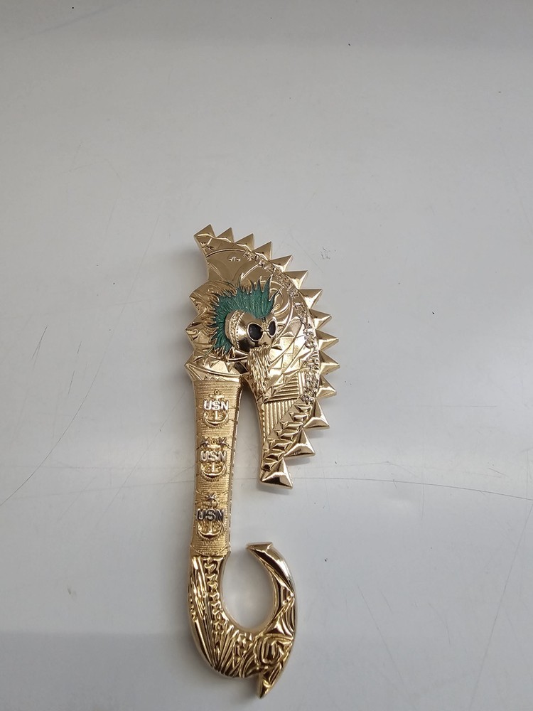 Navy Chief Hawaii Axe Island CPO Challenge Coin in Shiny Gold