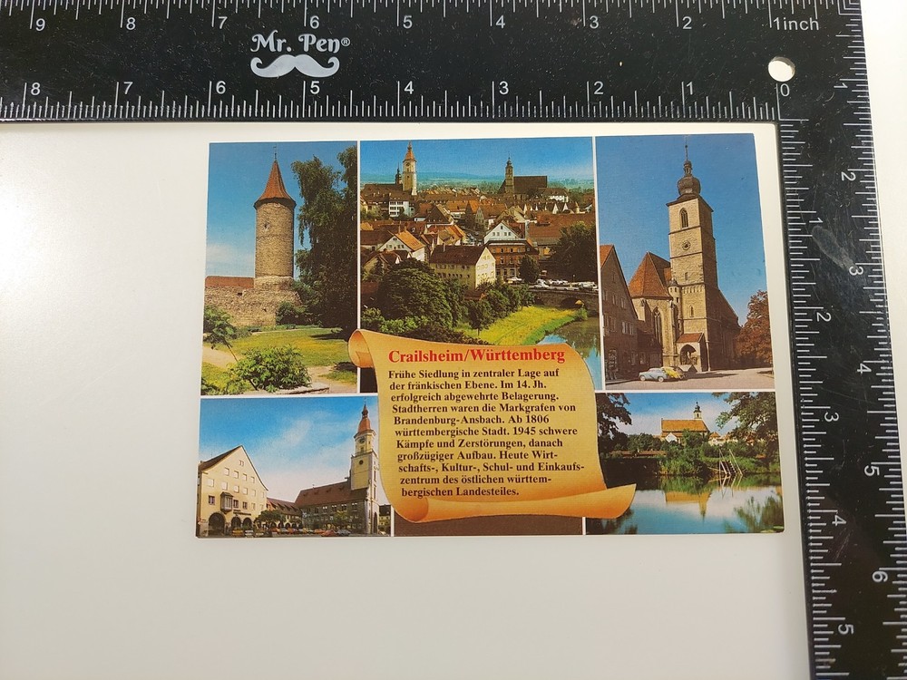 Crailsheim town in Baden-Wurttemberg, Germany Postcard (B)
