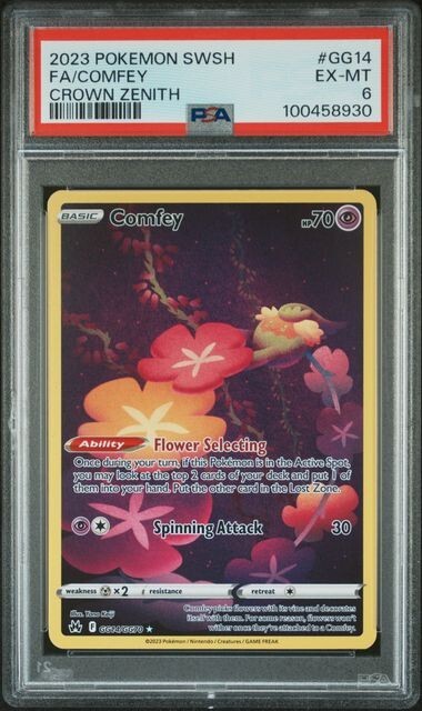 POPULATION 1 PSA 6 EX-MT Comfey GG14/GG70 Crown Zenith: Galarian Gallery Holo