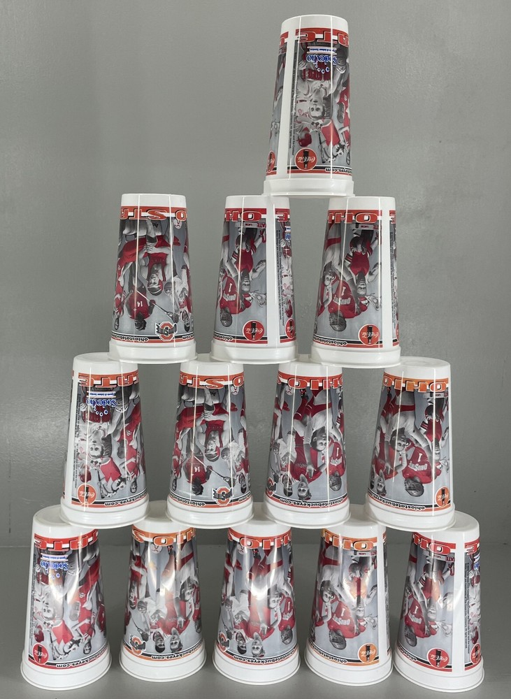 Ohio State Buckeyes 13-Piece Coca Cola Sports Plastic Cup Set