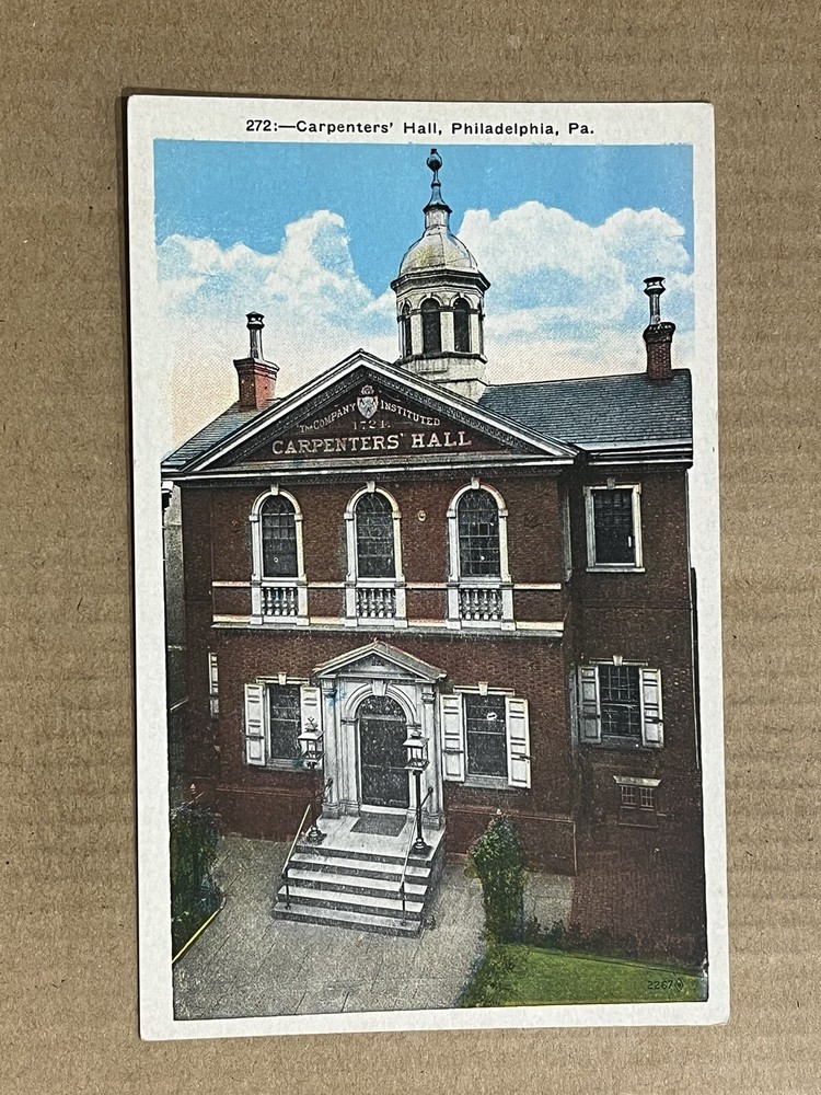 Postcard Philadelphia PA Carpenters' Hall First Continental Congress Patriotic