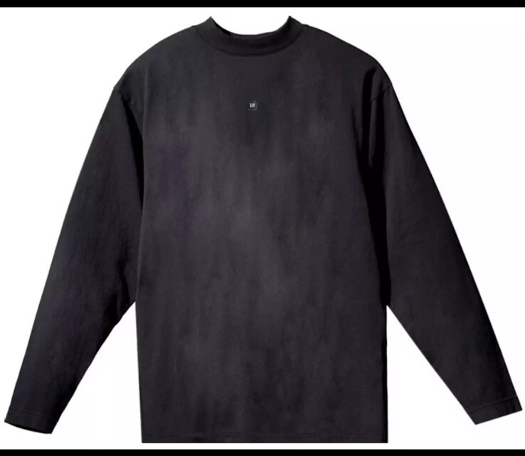 Yeezy Gap Balenciaga Heavy Jersey Long Sleeve Tee Black SS22 Mens