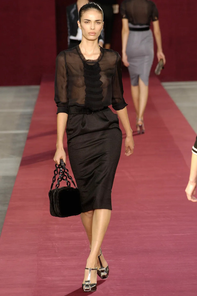 Yves Saint Laurent Rive Gauche YSL $1795 Runway Spanish Silk Bubble Skirt 38 6-8