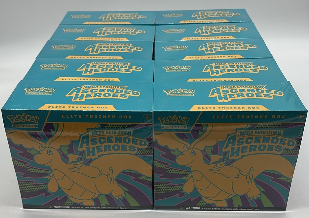 Lot of (10) Pokemon TCG Ascended Heroes Elite Trainer Boxes SEALED ME02.5PROBSTEIN123 is actively accepting CONSIGNMENTS !!