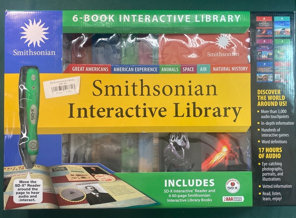 Smithsonian Interactive Library - Includes 6 Books - Complete Open Box