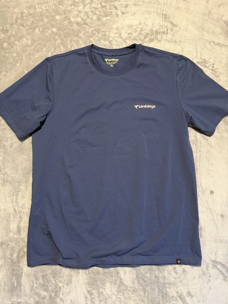 Birddogs Navy Blue Logo Graphic Short Sleeve T-Shirt Men’s XL Casual Athletic