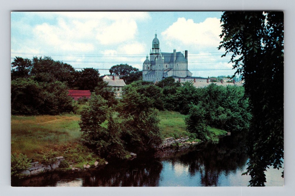 Nashua NH-New Hampshire, St Francis Xavier Church, Religion, Vintage Postcard