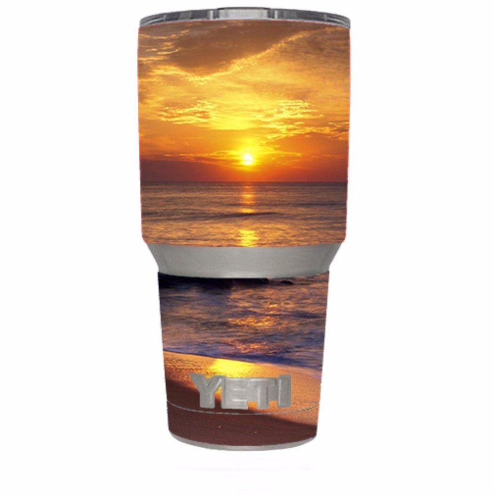 Skin Decal for Yeti 30 oz Rambler Tumbler / Sunrise on the Coast