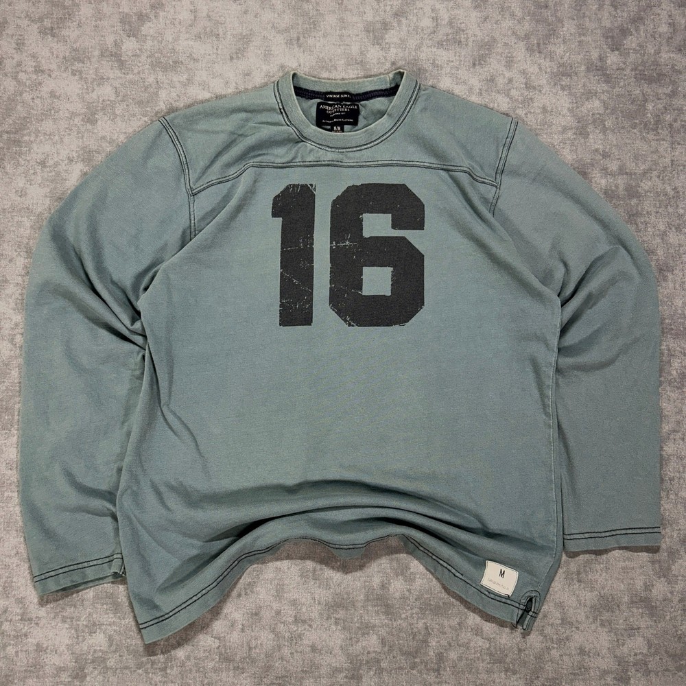 American Eagle Vintage Slim Fit Y2K streetwear sports long sleeve shirt mens M