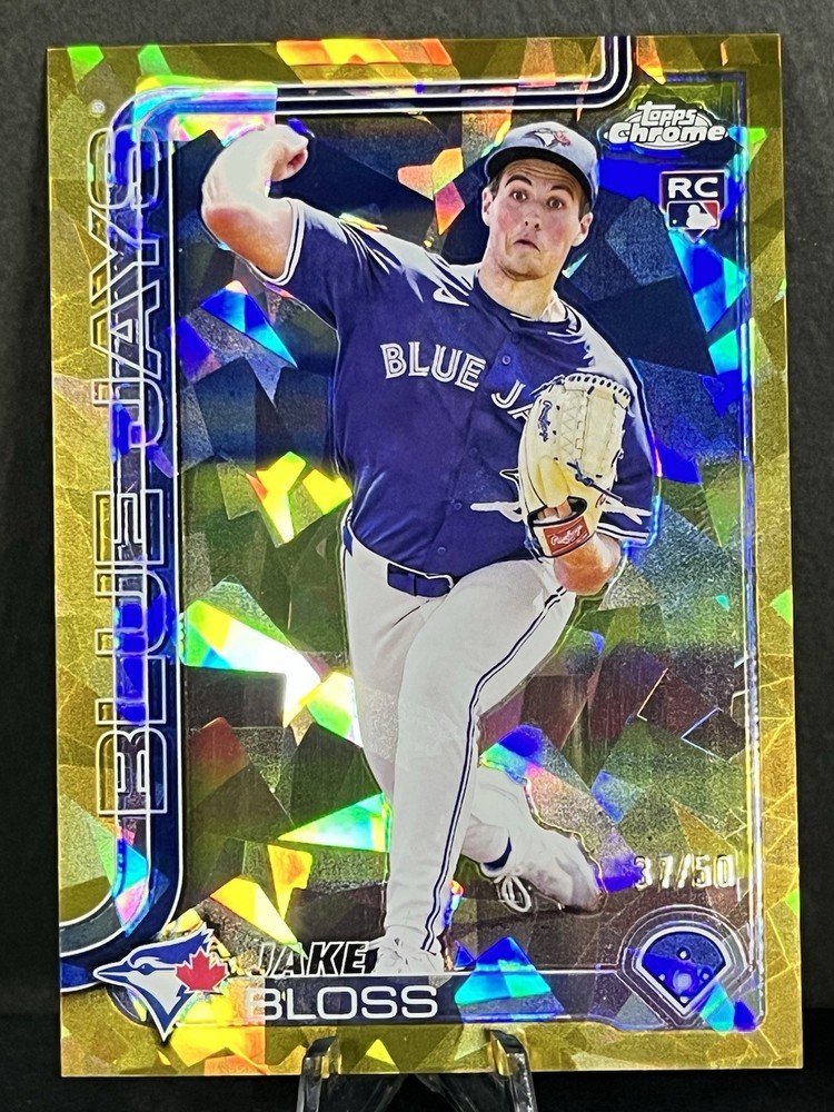 Jake Bloss 2025 Topps Chrome Gold Sapphire Rookie RC Toronto Blue Jays #/50