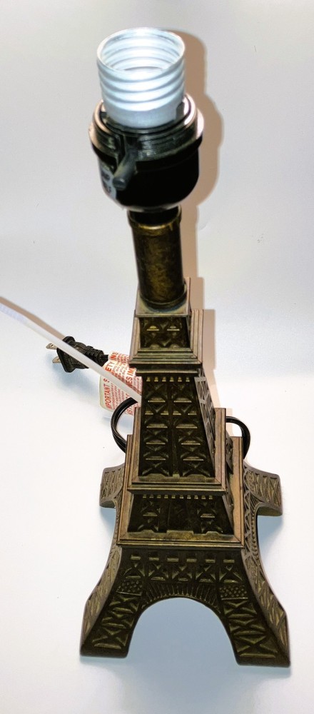 Eiffel Tower Paris Table Lamp Base Wood and Resin 14