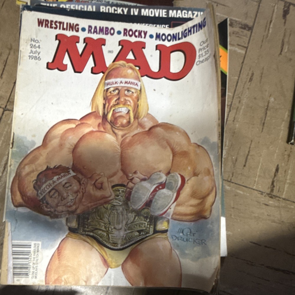 MAD Magazine No. 264 July 1986 Jack Davis Wrestling Rambo Rocky Moonlighting