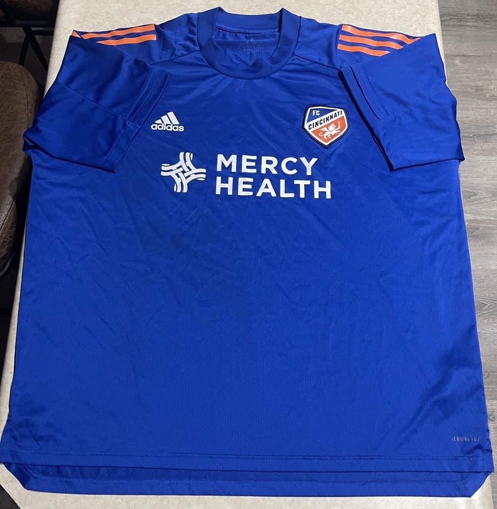 MLS FC Cincinnati Soccer Jersey Mens 2XL Adidas 2020 Training Jersey