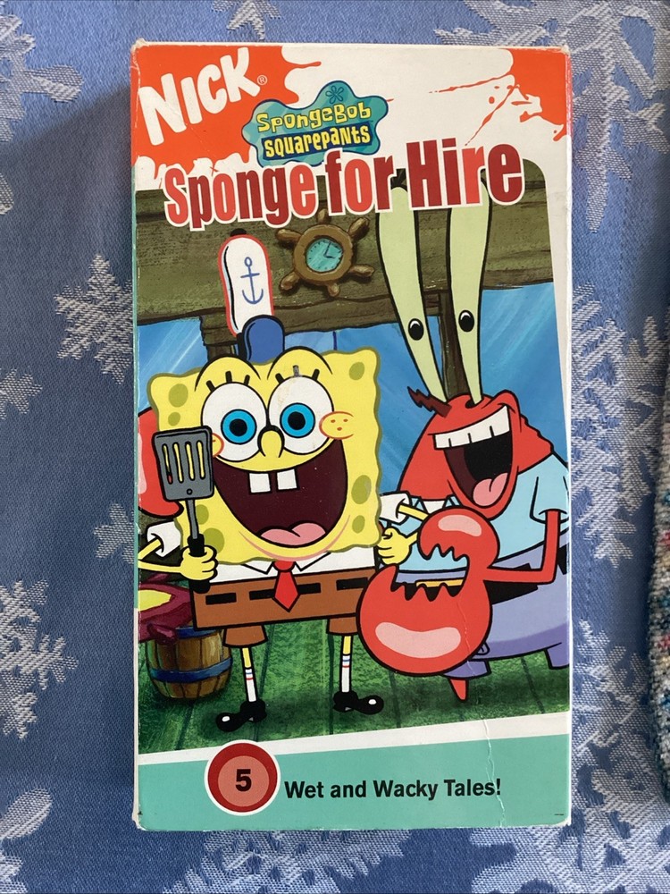 SpongeBob SquarePants VHS Christmas Sponge for Hire Nickelodeon Cartoon