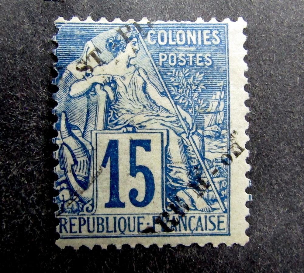nystamps French St. Pierre & Miquelon Stamp # 28 Mint OG H Ovpt Error Y22y3608