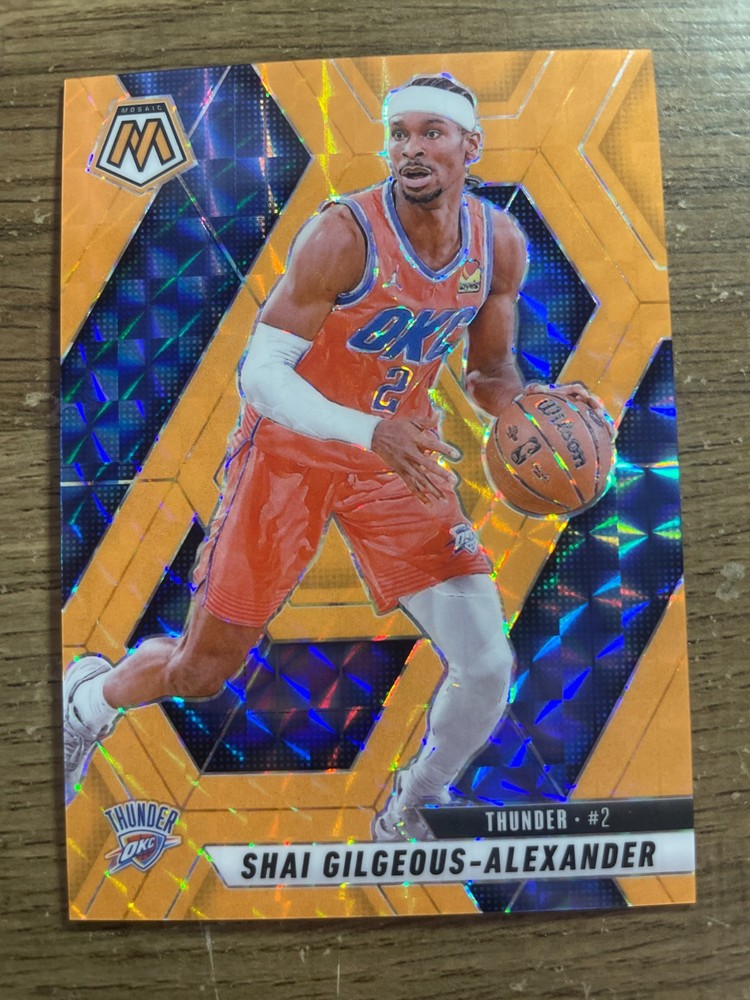 2024-25 Panini Mosaic - Shai Gilgeous-Alexander #38 Fluorescent Orange Mosaic...