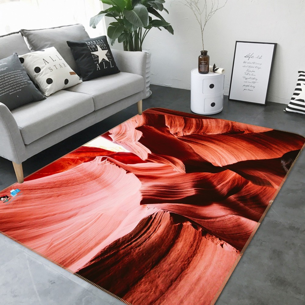 3D Red Valley Rocks NBC100 Game Rug Mat Elegant Photo Carpet Mat Fay 2023