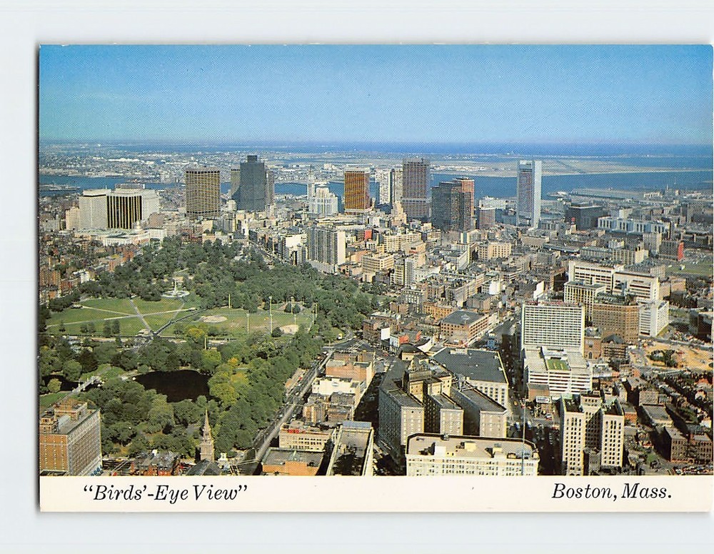 Postcard Birds Eye View Boston Massachusetts USA